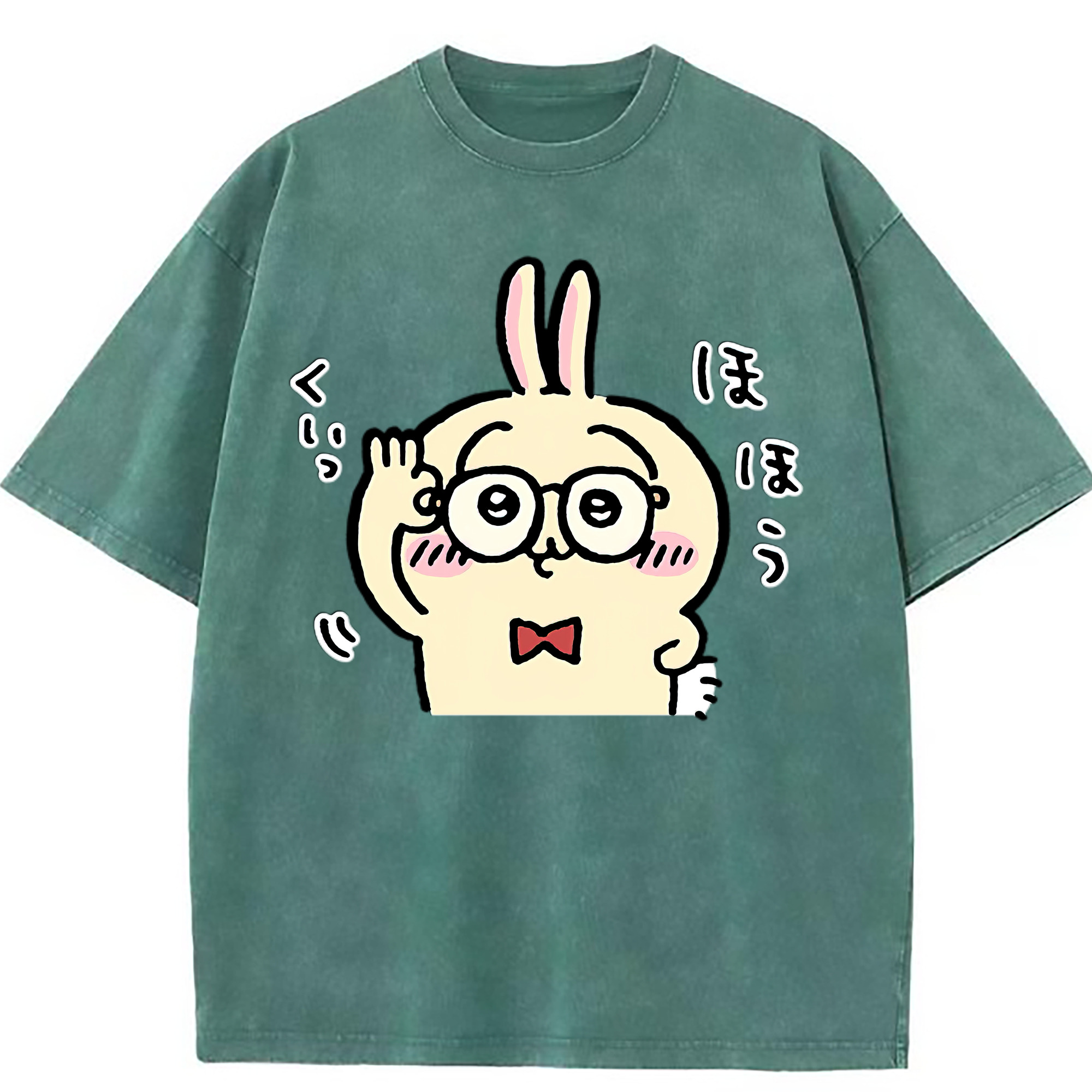 （画像用） ちいかわ うさぎ Chii-kawa usagi 綿100% ヴィンテージ風 半袖Tシャツ（フロントプリント）
